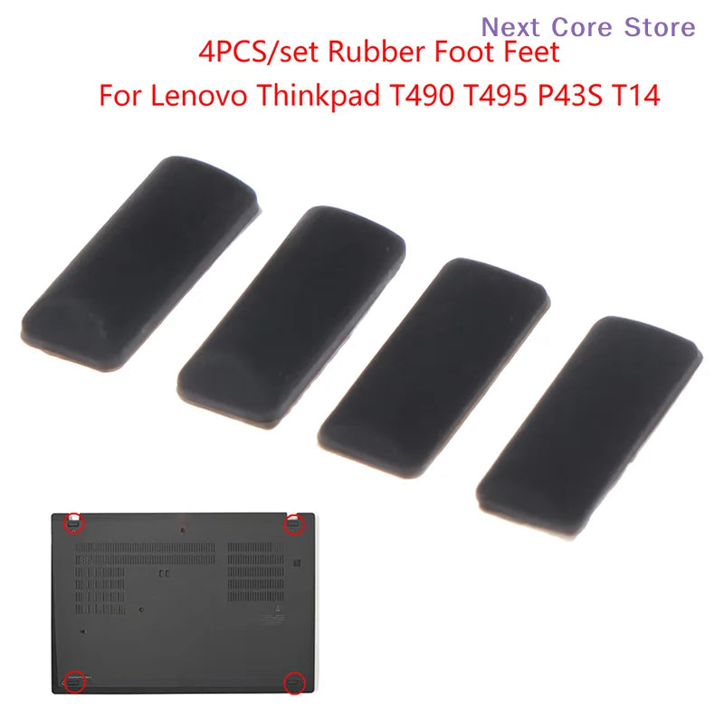 4-Pack Rubber Foot Pads for ThinkPad T490 T495 P43S T14 Laptop Replacement Parts HIP