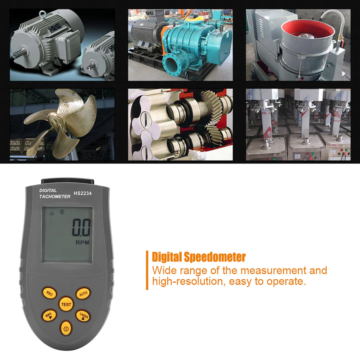 Digital Speedometer Digital Tachometers HS2234 Tachometer Non Contact Digital Display Speedometer Digital Tachometers Tachometer HIP
