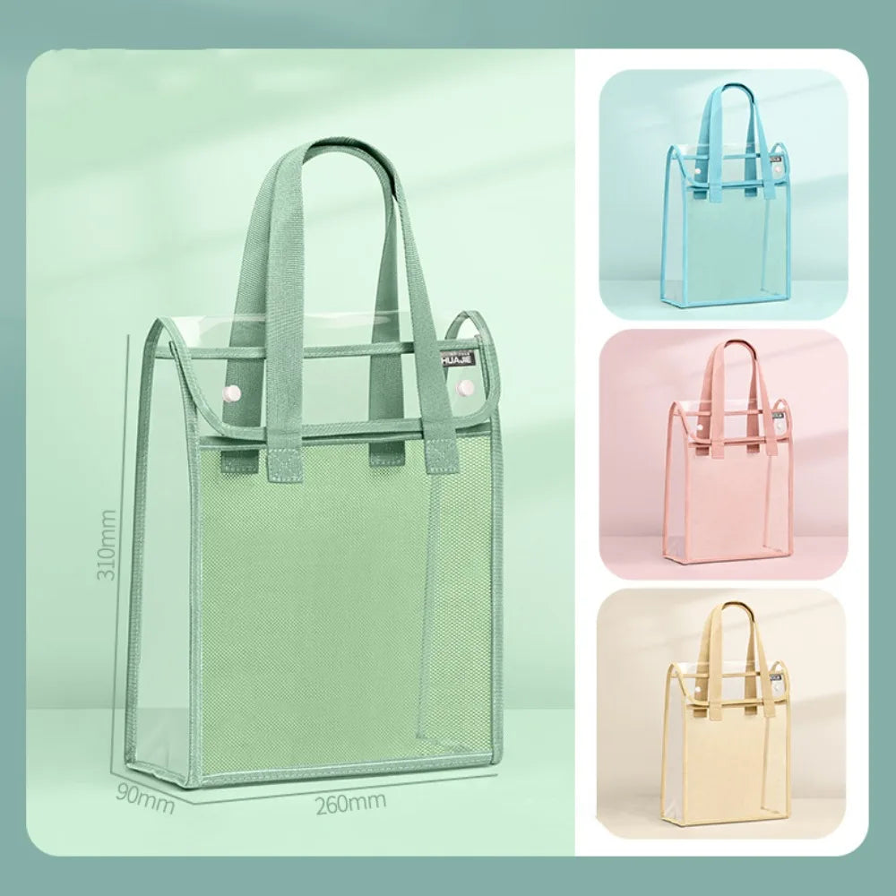 PVC Transparent Document Bag – Portable File Organizer Document File Bag HIP