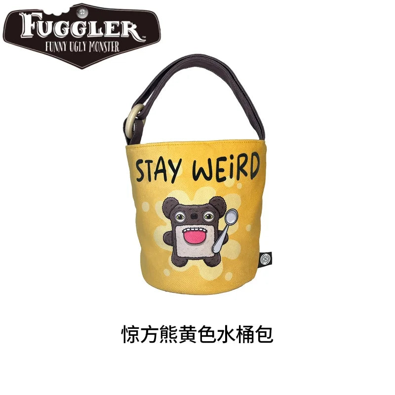 Fuggler Plush Monster Bucket Bag – Ugly Cute Handbag Gift Plush Monster Handbag HIP About 22X15.5CM