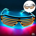 Glowing Glasses LED Gafas Luminous Bril Neon Christmas Glow Sunglasses Flashing Light Glass for Party Supplies Prop Costumes New HIP 05