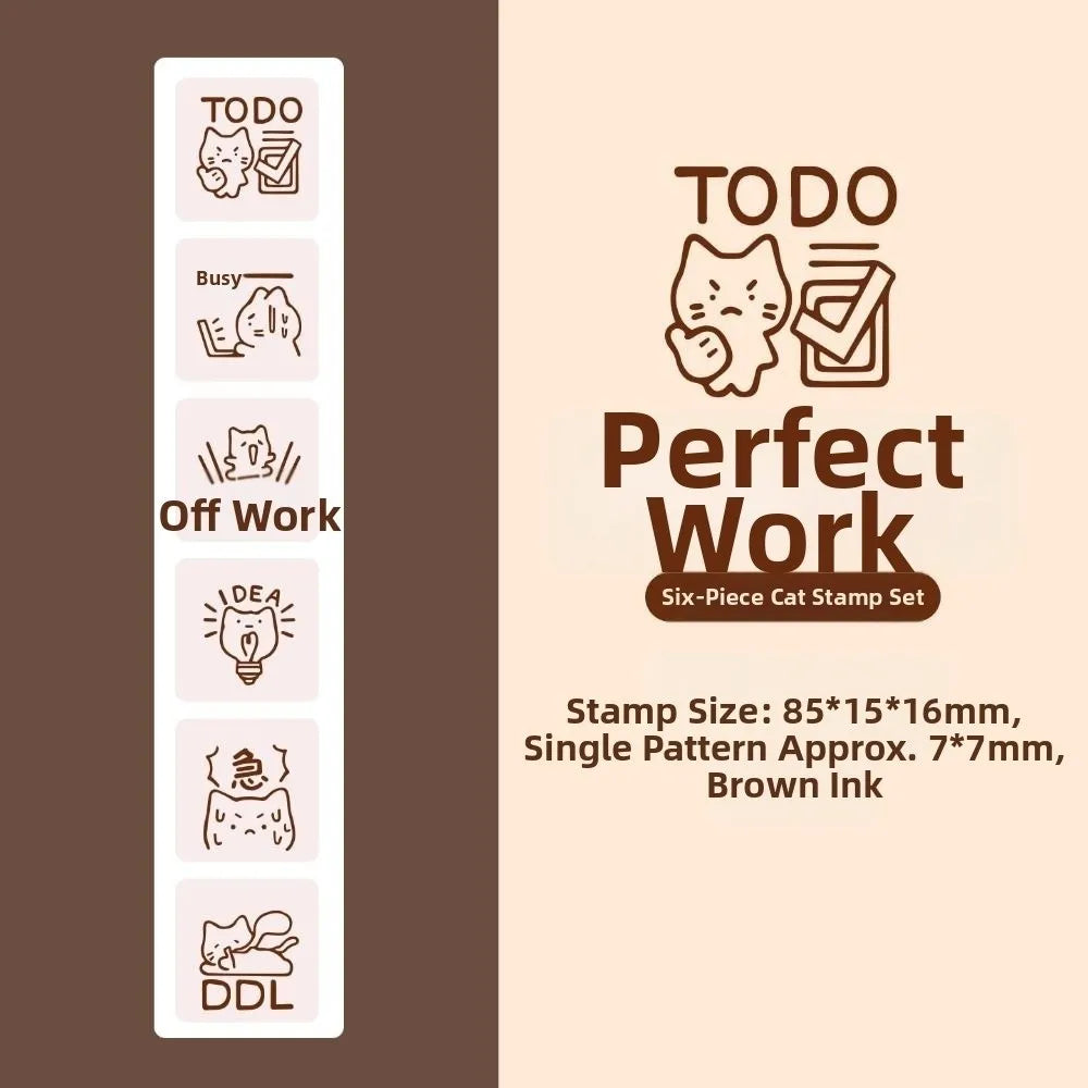 Cat Shape Mini Stamp – Cute DIY Diary & Scrapbooking Decor DIY Craft Stamp HIP
