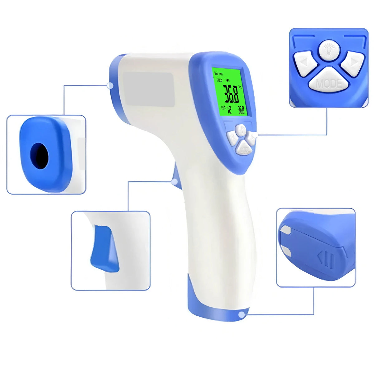Non-Contact Infrared Forehead Thermometer – Digital LED Infrared Thermometer HIP