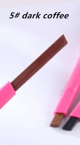 New 1pcs Longlasting Eyebrow Pencil Natural Waterproof Rotating Automatic Eye Brow Pencil Cosmetic Eyebrow Shaping Liner Pen Hot HIP 05-Dark brown