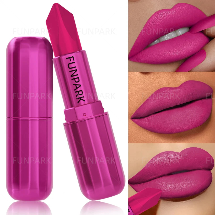FUNPARK Matte Lipstick – Waterproof Velvet Long-Lasting Color Matte Lipstick HIP