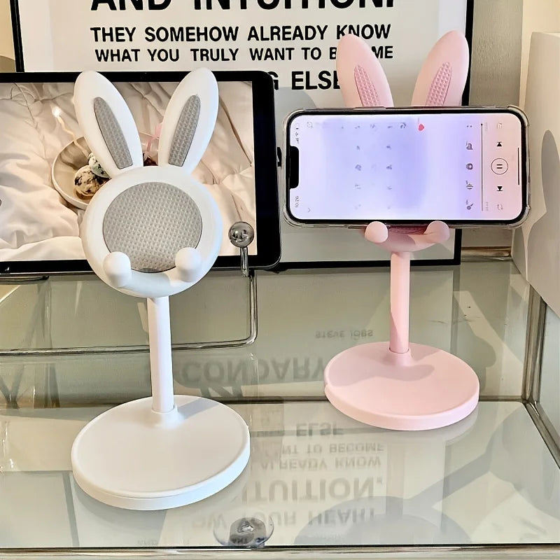 Cute Rabbit Phone & Tablet Stand – Adjustable Desktop Holder Phone Tablet Stand HIP