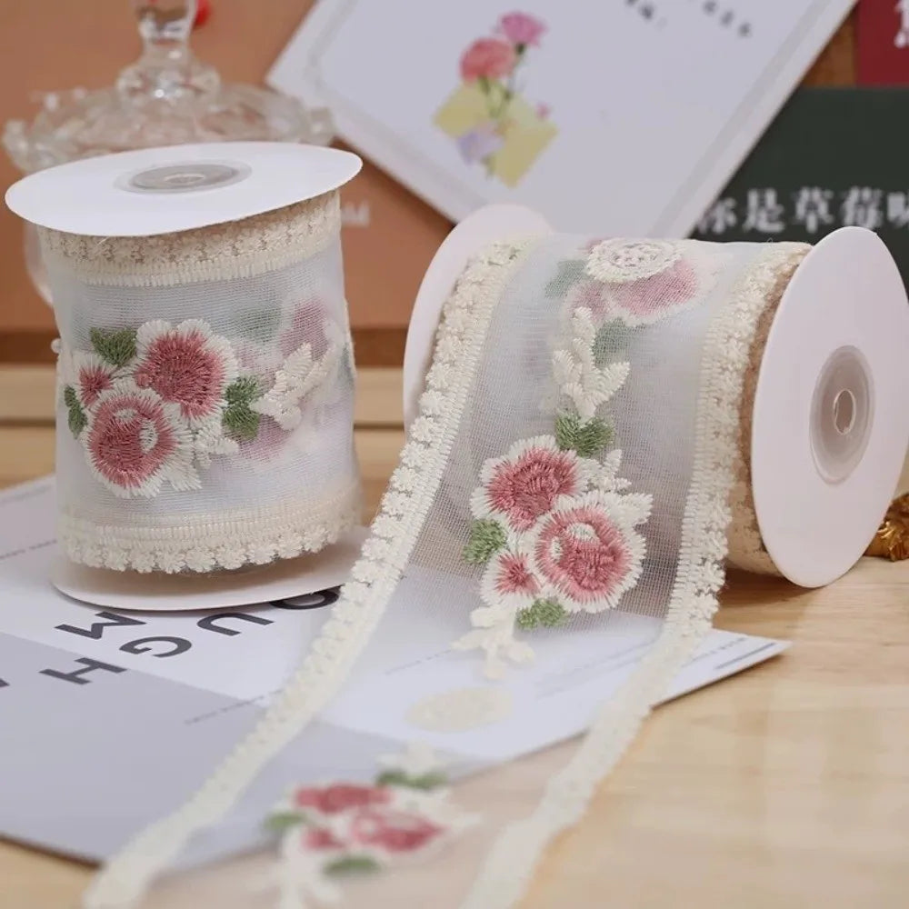 3.5" x 5 Yard Polyester Lace Trim Ribbon – DIY & Crafts Lace Trim Ribbon HIP
