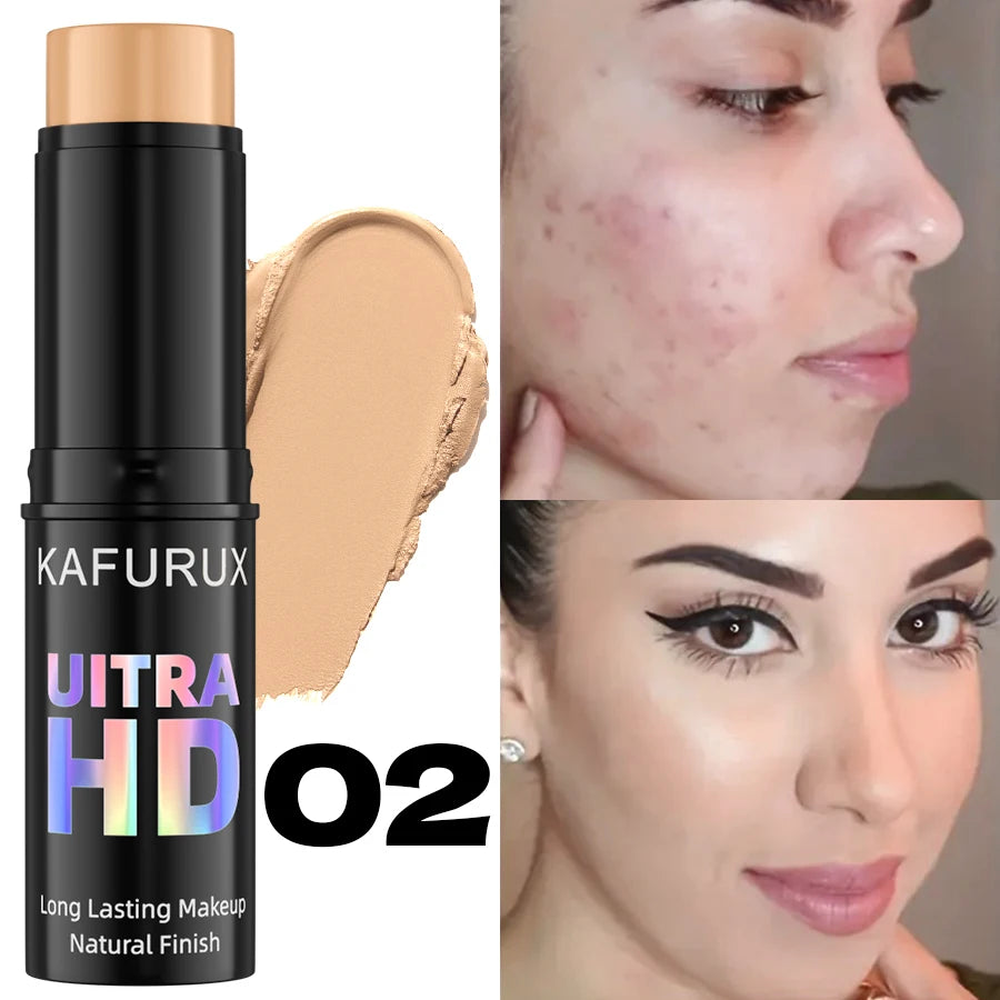 1PC Face Foudation Concealer Stick Long Lasting Dark Circles Corrector Contour Concearler Pen Korean Makeup for Women Face Cosme HIP 02