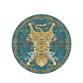 Retro Black & White Tiger Round Rug – Non-Slip, Washable Round Area Rug HIP GU6061-YZ Diameter 200cm