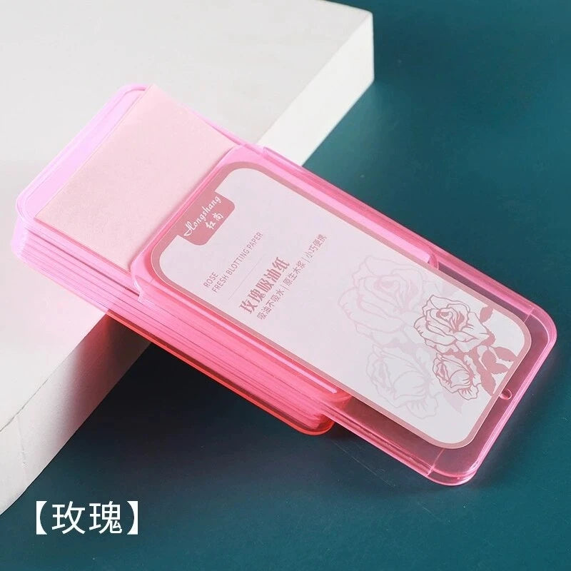 300-Sheet Face Oil Blotting Papers – Shine Control Sheets Oil Blotting Sheets HIP 300pcs Rose