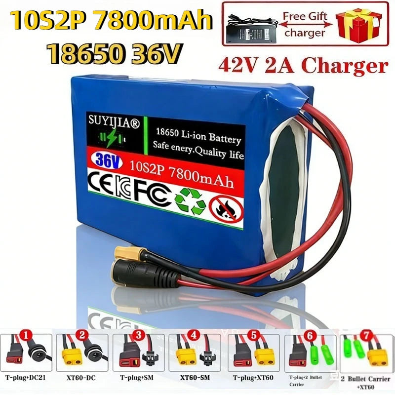 36V 7800mAh Li-Ion Battery Pack 10S2P 18650 BMS E-Scooter Li-Ion Battery Pack HIP