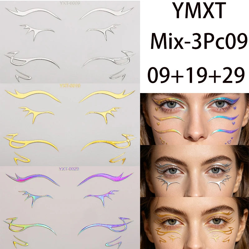 Holographic Laser Eye Makeup Stickers – Face Art Decals