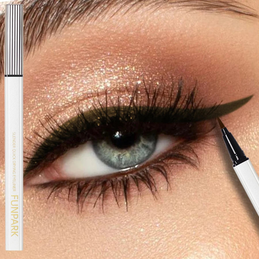 FUNPARK Brown Liquid Eyeliner – Waterproof, Quick-Dry Pen Liquid Eyeliner Pen HIP 07