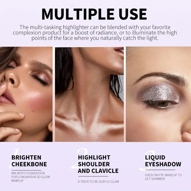 Mini Glitter Liquid Eyeshadow – Metallic Shimmer & Waterproof Liquid Eyeshadow HIP