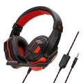 SEamopar Wired Gaming Headset 3.5mm – Stereo Bass & Mic Wired Gaming Headset HIP Red