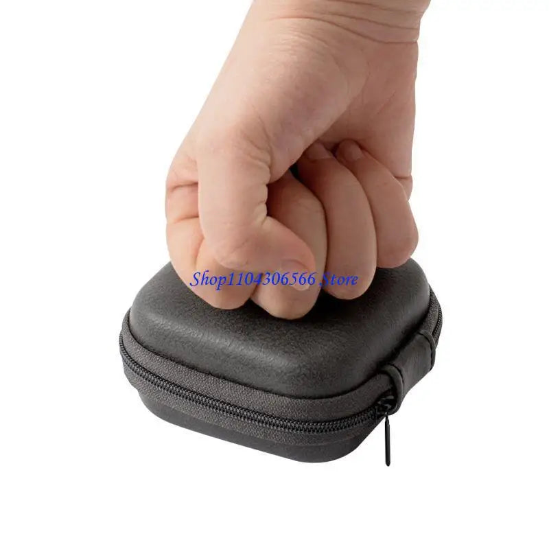 Portable PU Leather Zipper Earbud & Headset Carrying Case Headphone Carrying Case HIP