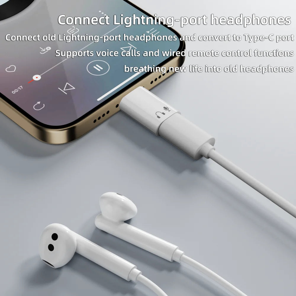 USB-C to Lightning Audio Adapter | Hi-Fi Headphone Converter Audio Adapter HIP