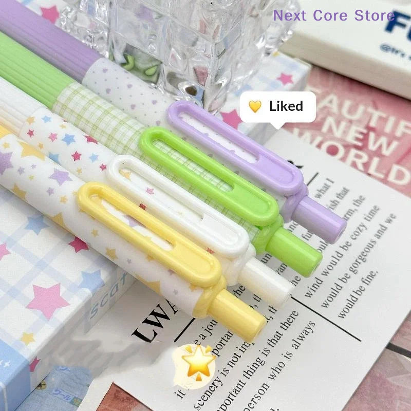 4-Pack Aesthetic Gel Pens 0.5mm Fine Point Quick-Dry Ink Gel Pen Set HIP