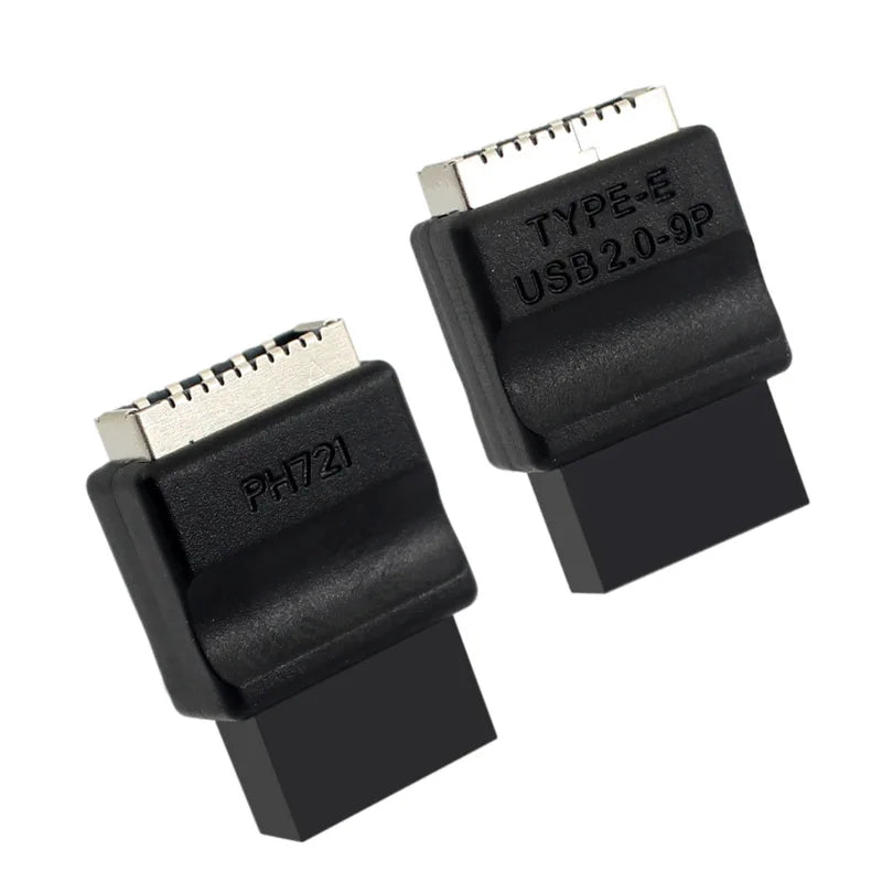 USB 2.0 9-Pin to Type-E Key-A Front Panel Adapter | OULLX USB Header Adapter HIP