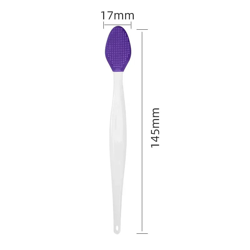 Double-Sided Silicone Face Cleansing & Exfoliating Brush Facial Cleansing Brush HIP C659-purple