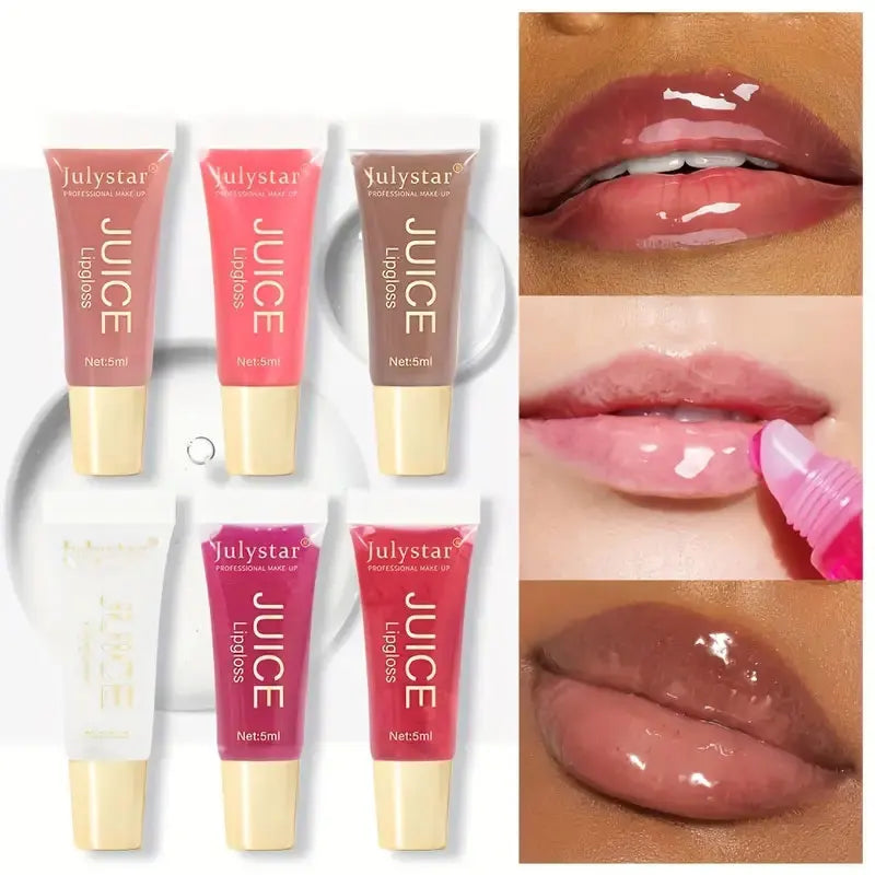 Watery Crystal Clear Jelly Lip Oil Lip Balm Moisturizing And Smoothing Lip Lines Jelly Pout Lip Gloss Glass Lip Fruit Scent HIP