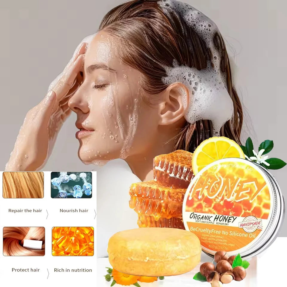 LUXURYTO Natural Honey Shampoo Bar – Clarify & Soften Hair Honey Shampoo Bar HIP