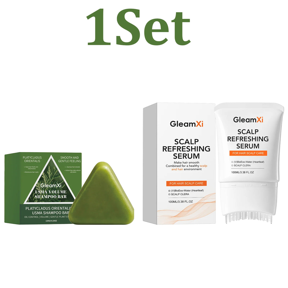 Volumizing Shampoo Bar & Scalp Serum Set – All Hair Types Hair Care Set HIP 1 Set AB