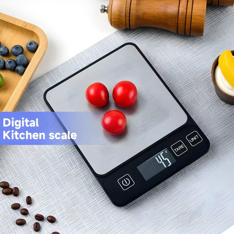 10kg Digital Kitchen Scale – LCD Display, 1g Accuracy Digital Kitchen Scale HIP