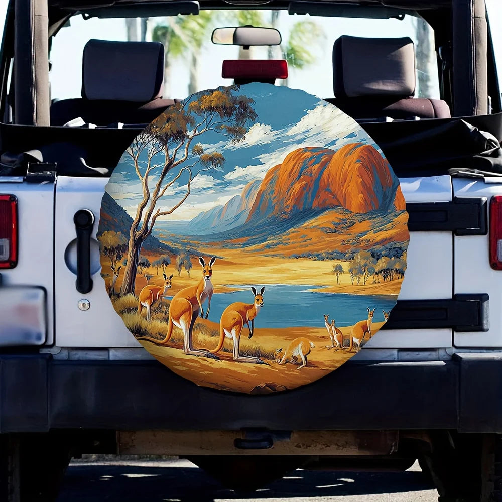 Kangaroo RV Spare Tire Cover – UV-Resistant Polyester Spare Tire Cover HIP