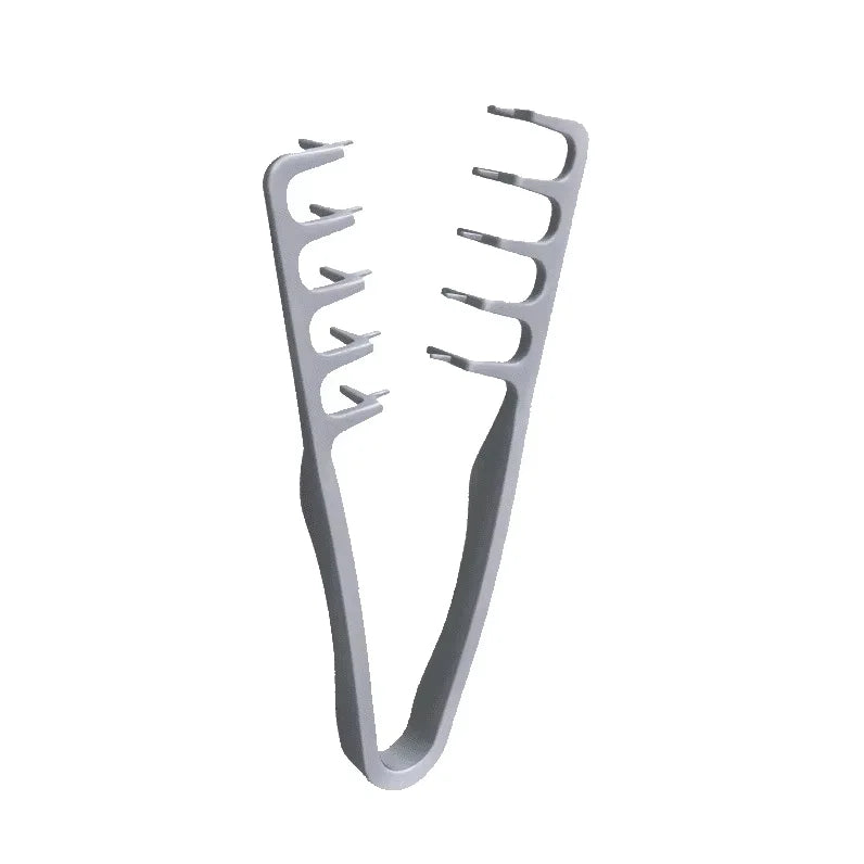 Men's Textured Styling Comb Z Shape Hair Root Lift Volumizing Comb for Fluffy Hairstyle,Seam Covering Bangs Hairdressing Tool HIP GRAY