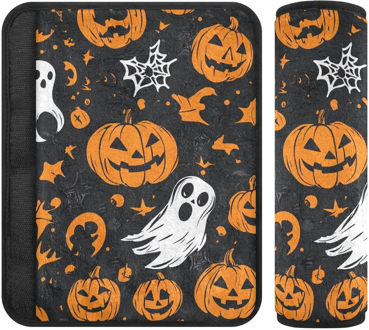 Halloween Ghost & Pumpkin Seat Belt Cover Pads – Set of 2 Seat Belt Cover HIP black