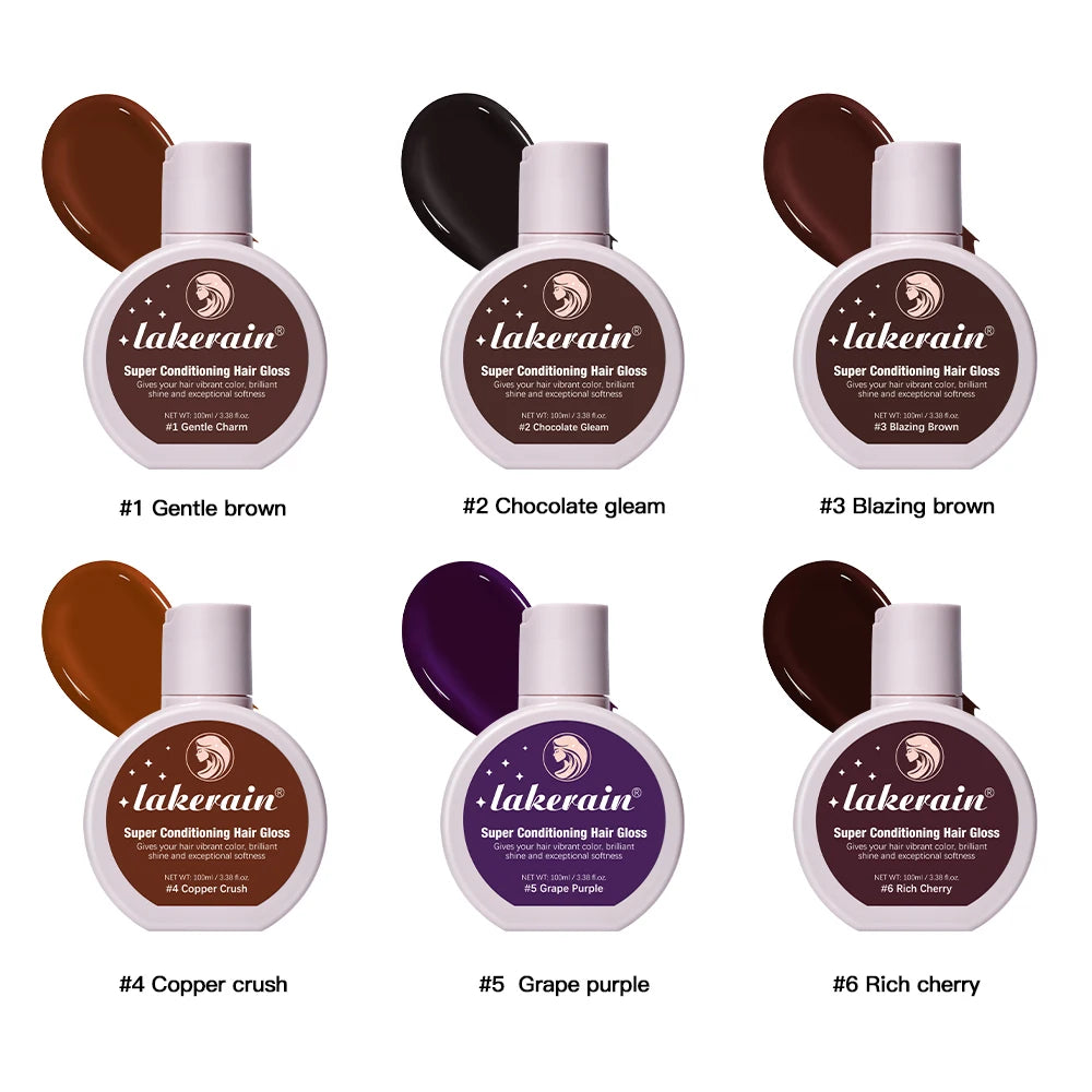 Hair Glaze Super Gloss Color Conditioning Gloss Rinse Out Semi-Permanent Hair Gloss that Enhances Color Nourish and repair Easy HIP