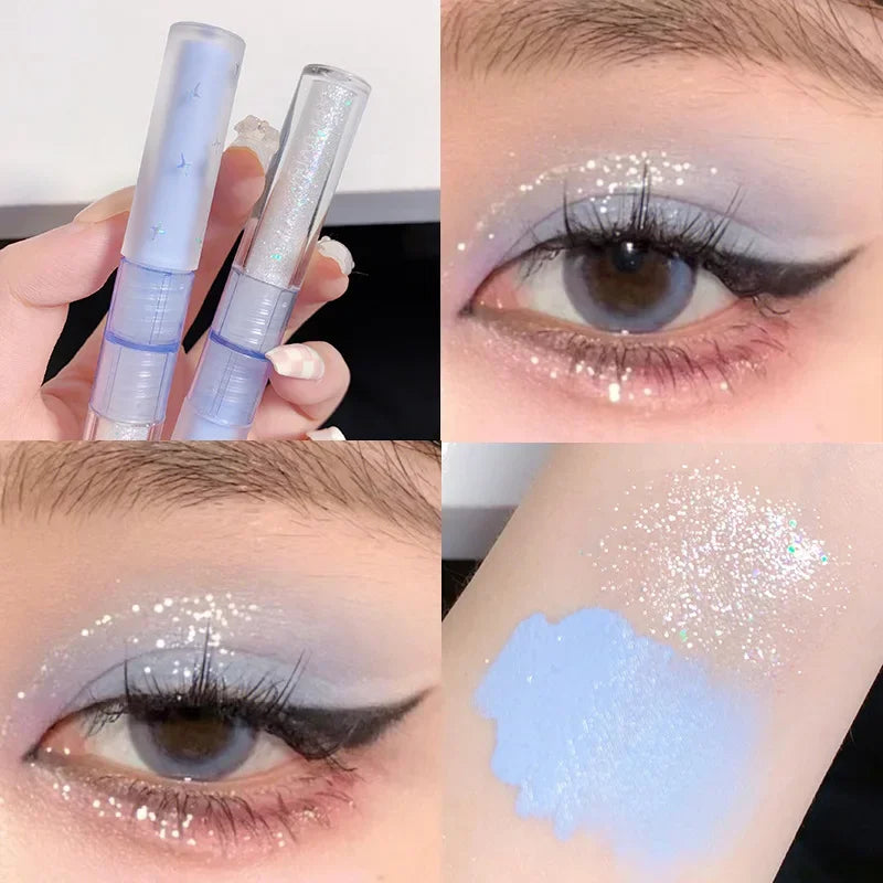Double-headed Liquid Eye Shadow Matte Sequins Pearlescent Eye Makeup Lying Silkworm Brightening Droplet Tear Makeup Beauty Tools HIP 03