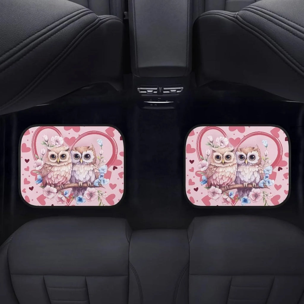 Cute Owl Car Floor Mats – Anti-Slip Universal SUV 4-Piece Set Car Floor Mats HIP