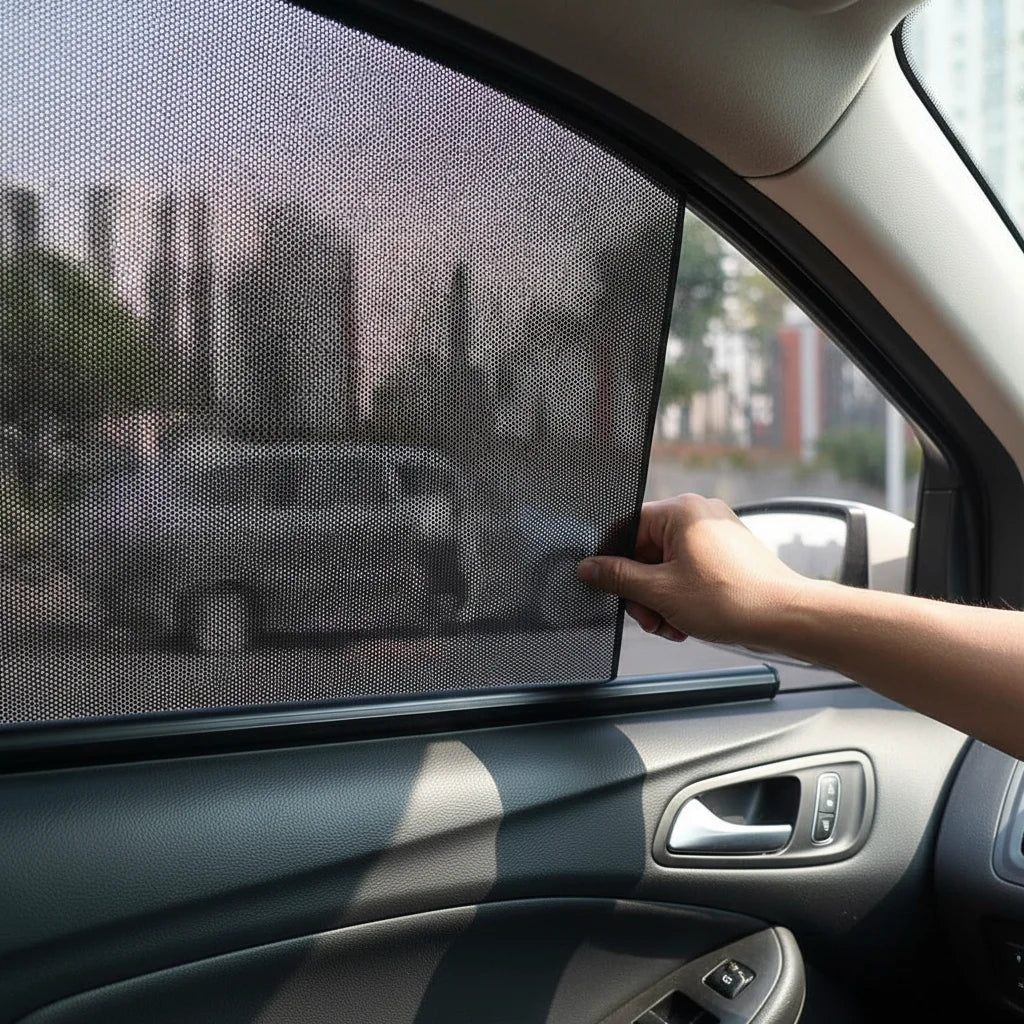 Automatic Retractable Car Window Curtain Sun Protection Heat Insulation Automatic Retractable Universal Side Window Sun Shade HIP