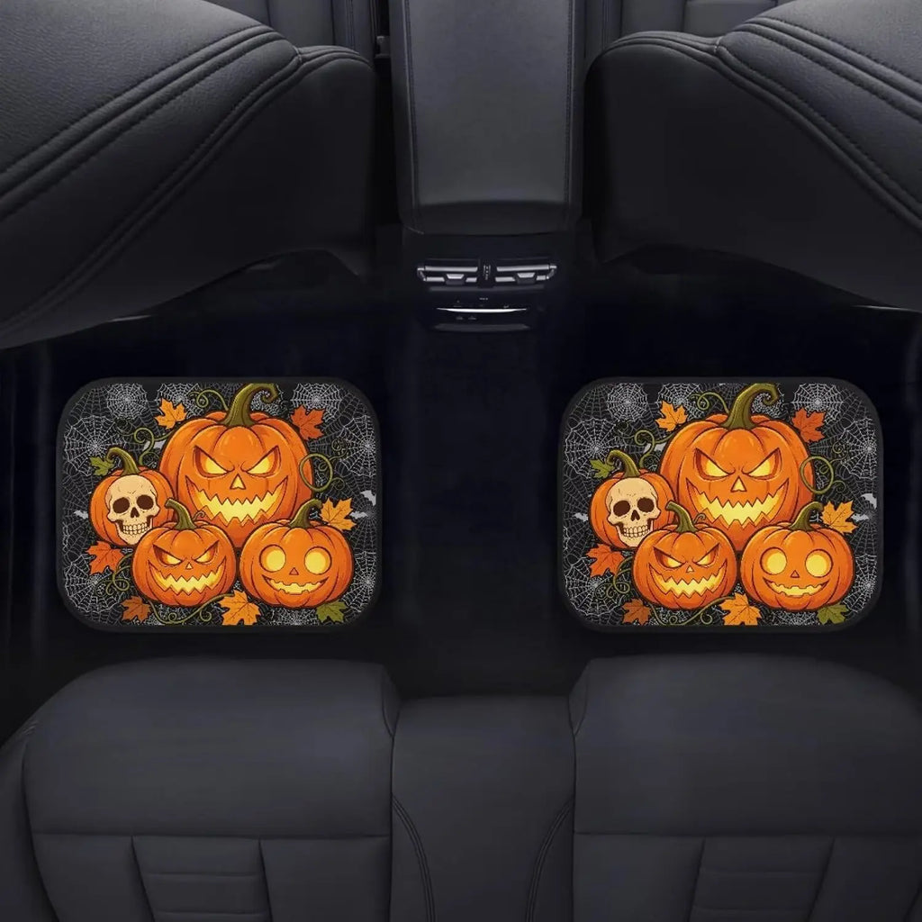 Halloween Jack-O-Lantern Bat Car Floor Mats – Universal Fit Car Floor Mats HIP
