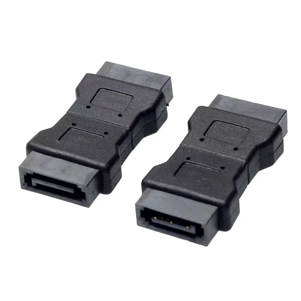 7-Pin SATA Male to Male Adapter – Straight Connector Coupler SATA Cable Adapter HIP