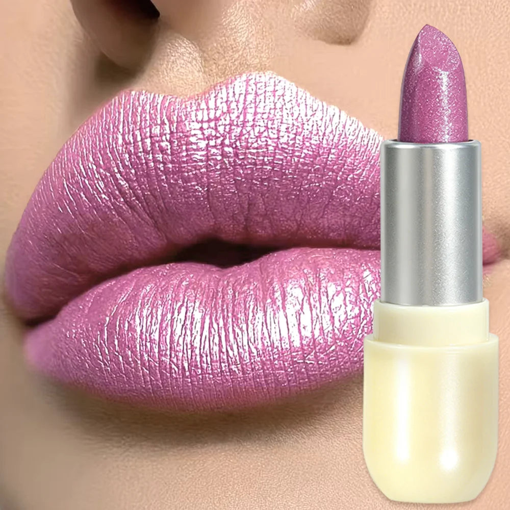 JUJU Dream Shimmer Metallic Lipstick – Bold High Pigment Lip Metallic Lipstick HIP