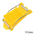 Multi Function Kitchen Gadget Stainless Steel Handheld Slicer For Cutting Luncheon Meat Banana Strawberry Egg Cheese Food HIP 12 Lines Yellow