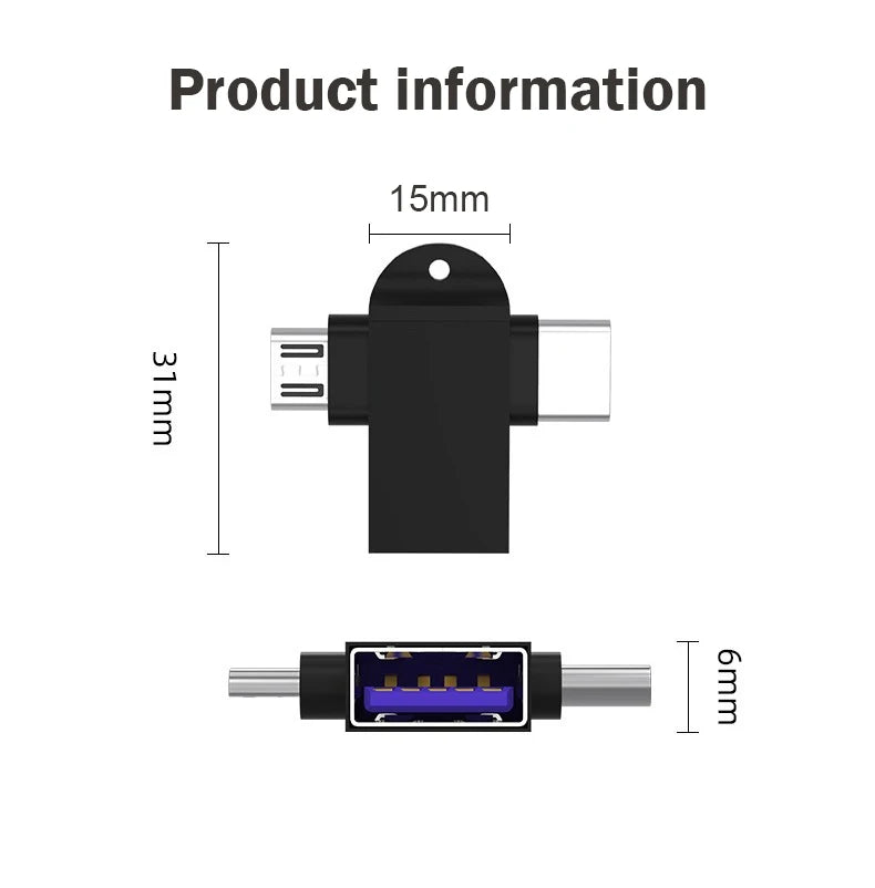 2-in-1 USB-C & Micro USB OTG Adapter – Android & Tablet USB OTG Adapter HIP