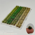 120Pcs Self-Adhesive Grass Tufts 8mm – Miniature Scenery Miniature Scenery Tufts HIP Mixed
