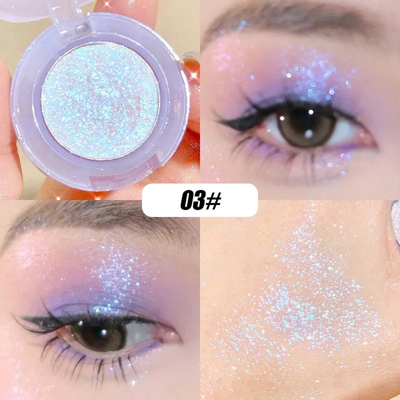 Diamond Eye Shadow Palette Gorgeous Glitter Eyeshadow Glossy Shiny Highlighter Shadow Shimmer Cowherd Weaver Girl Eyes Makeup HIP 03
