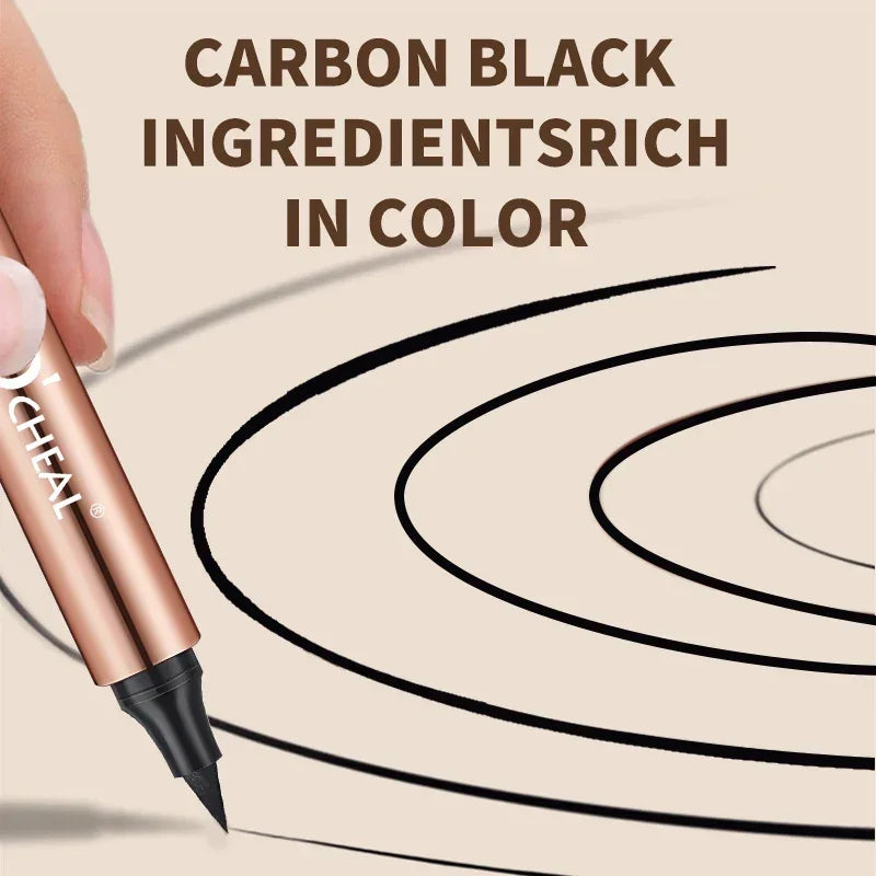 O'CHEAL Dual Stamp Liquid Eyeliner Pen – Waterproof Black Stamp Liquid Eyeliner HIP