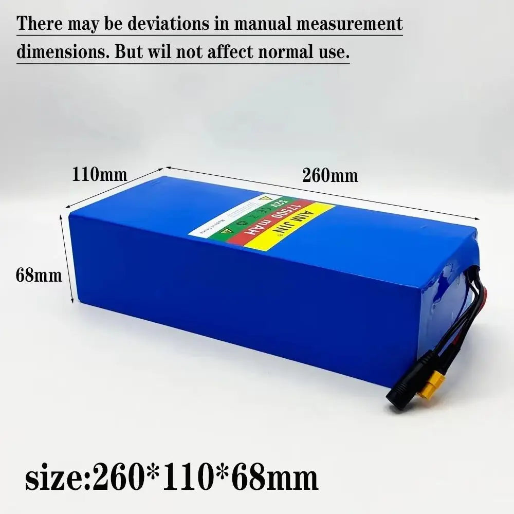 52V 17.5Ah 18650 Lithium Battery Pack 14S5P BMS | 1500W Lithium Battery Pack HIP