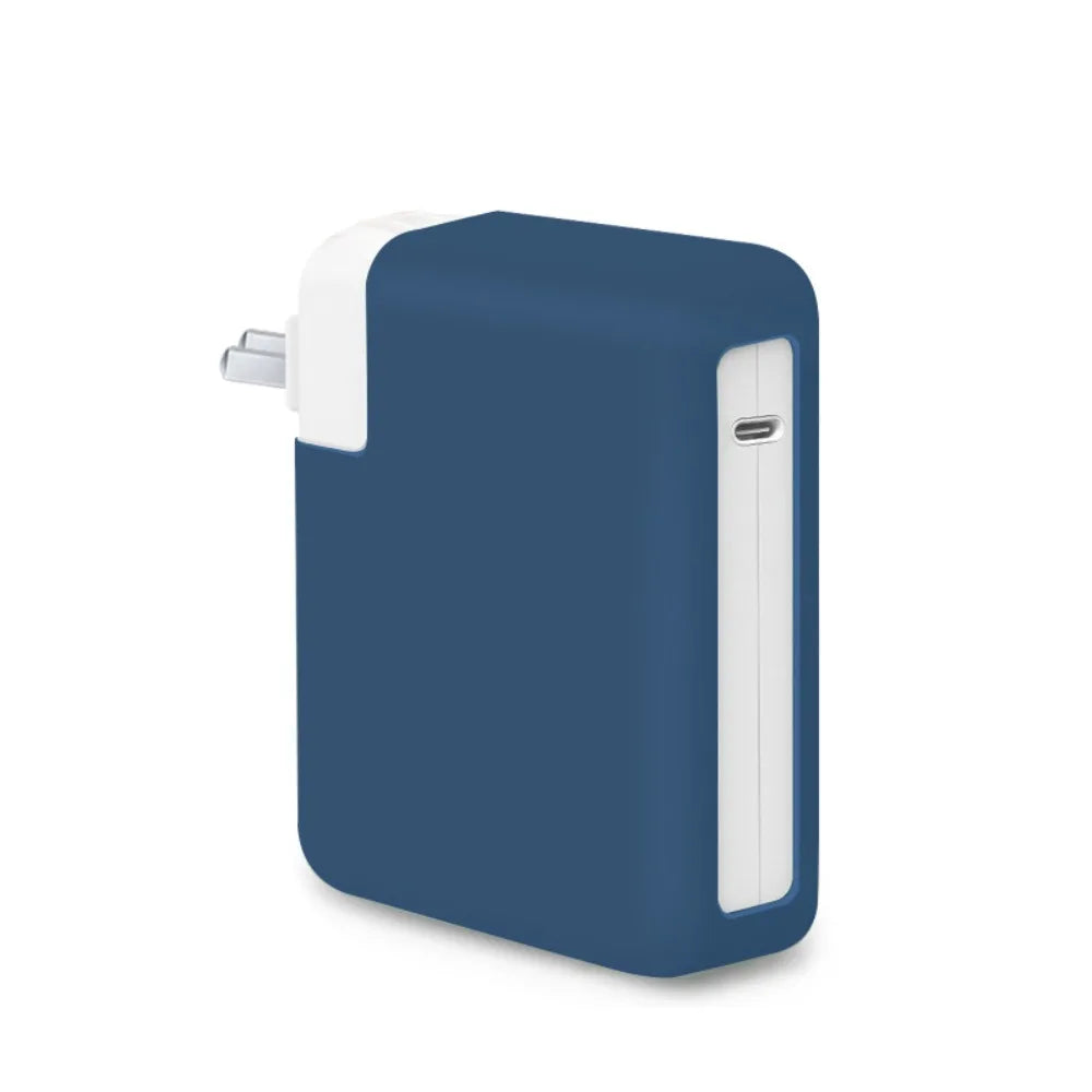 Silicone Case for MacBook Pro 140W USB-C Charger Adapter Cover Charger Adapter Case HIP Dark Blue