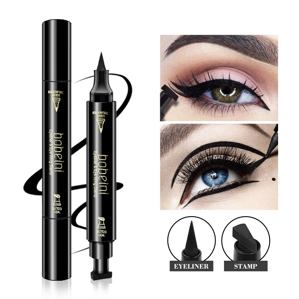Double-Ended Stamp Eyeliner Pen – Waterproof Wing Liner Liquid Eyeliner Pen HIP
