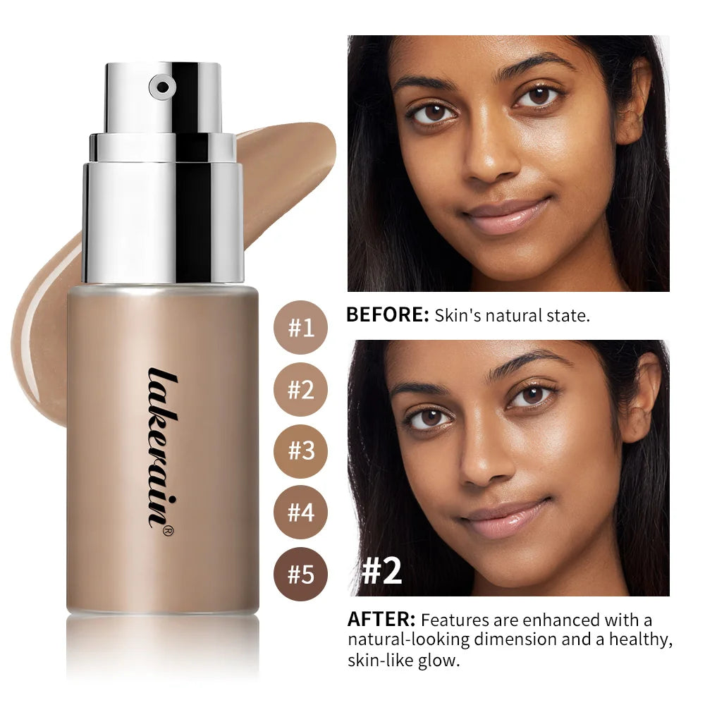Liquid Foundation Effective Concealer Bronzing Waterproof Sweat-resistant Makeup Professional Nourishes Skin Brighten Cosmetics HIP