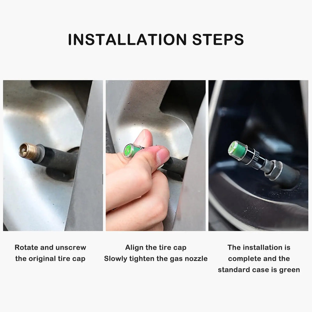 Car Tire Pressure Guage Valve Cap Sensor Indicator Alert Monitoring Tool Motorcycle Tyre Monitor Valve Diagnostic Tool Kit HIP
