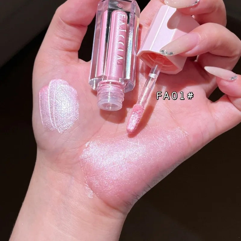 Liquid Highlighter Makeup Glow Liquid Eyeshadow Under Eye Brightener Shimmer Glitter Eyeshadow Aegyo Sal Highlight Beauty Makeup HIP 01 Icy Berry