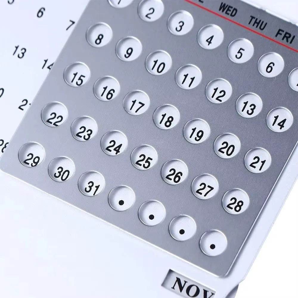Aluminum Perpetual Desk Calendar – Adjustable Mini Standing Perpetual Desk Calendar HIP
